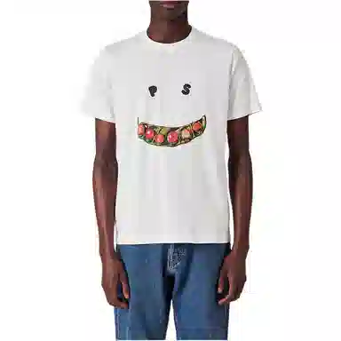 Paul Smith SS24 Graphic Crewneck T-Shirt White