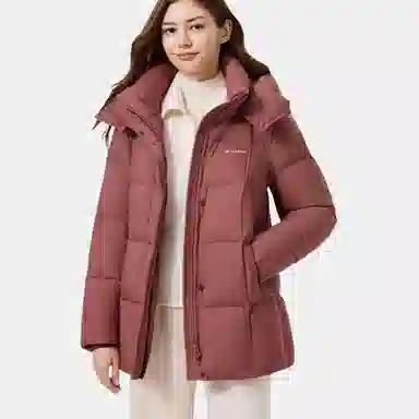 坦博尔 保暖可脱卸帽百搭通勤面包服羽绒服 女款