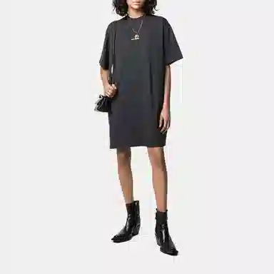 Acne Studios FW21 Logo T-Shirt Dress Black
