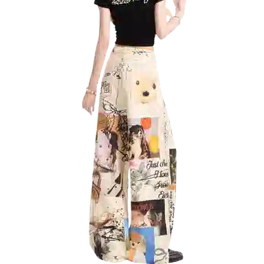 LIN MYKING Graffiti Tie-Dye Pants