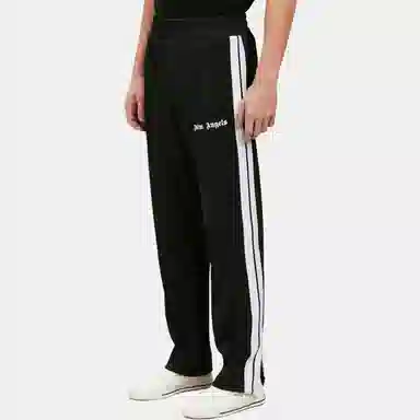 Palm Angels Logo Stripe Track Pants Black