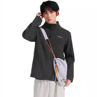 探路者  秋冬立领耐磨  软壳衣