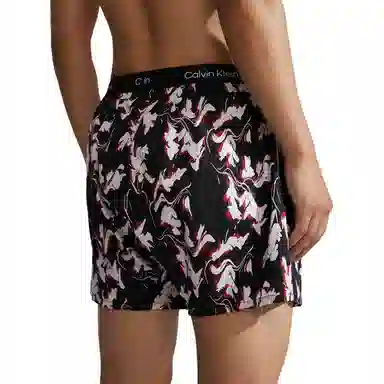 Calvin Klein Wavy Print Black Boxers