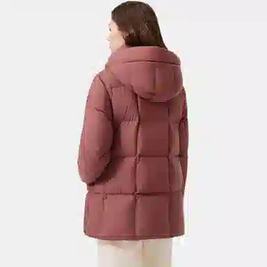 坦博尔 保暖可脱卸帽百搭通勤面包服羽绒服 女款