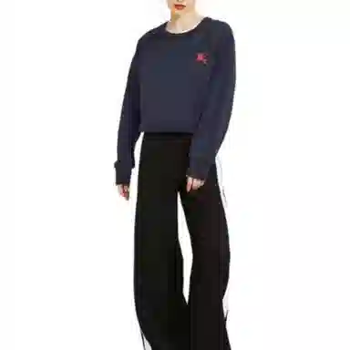 Burberry SS21 Logo Crewneck Sweatshirt Navy