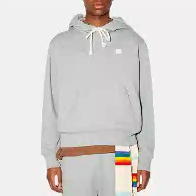 Acne Studios Face Patch Hoodie Gray