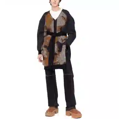 Y-3 FW21 Camo Knit Sweater Brown