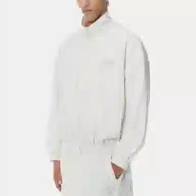 Alexander Wang SS25 Embroidered Logo Zip Jacket White