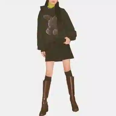 acme de la vie ADLV Cartoon Print Hoodie Black