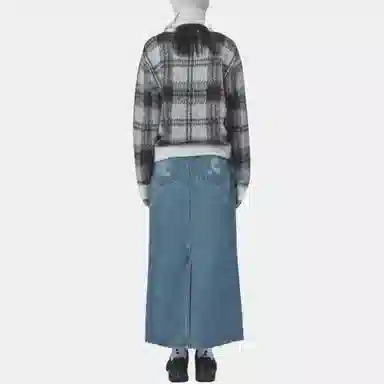 RestRecreation FW25 CHECK PATTERN HAIRY SWEATER V