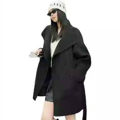 美洋 羊毛羊绒双排扣大衣 女款