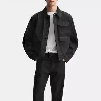 ZARA Loose Denim Jacket Black