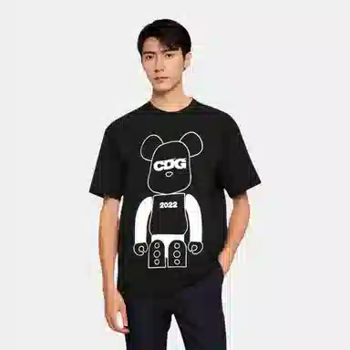 CDG x BE@RBRICK SS22 T-Shirt Black