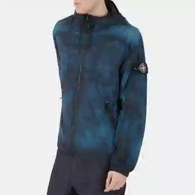 Stone Island Skin Touch Nylon-TC Jacket Blue Mix