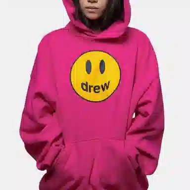 Drew House Mascot Hoodie Magenta Logo
