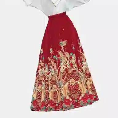 怪力萝莉 新中式高腰修身马面裙长款休闲长裙 女款