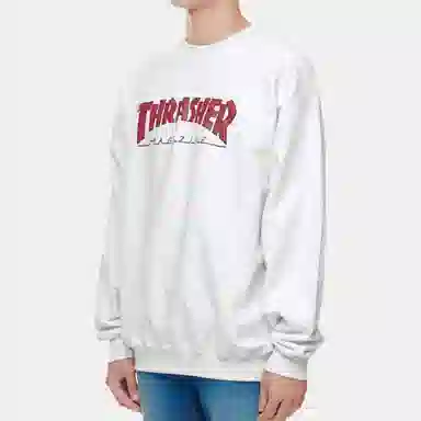 Thrasher Outlined Crew Sweater Ash Gray