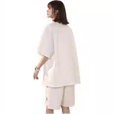 沐诚阳译 冰丝薄款宽松搭配帅气美式复古休闲运动套装 男女同款