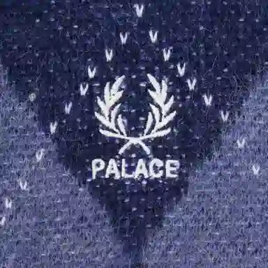 PALACE FRED PERRY FW25 ARGYLE CARDIGAN logo