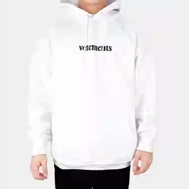 Vetements Logo Hoodie White