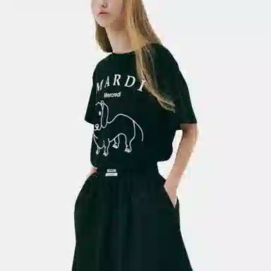 MARDI MERCREDI SS25 TSHIRT DDANJI CH.06_BLACK WHITE T