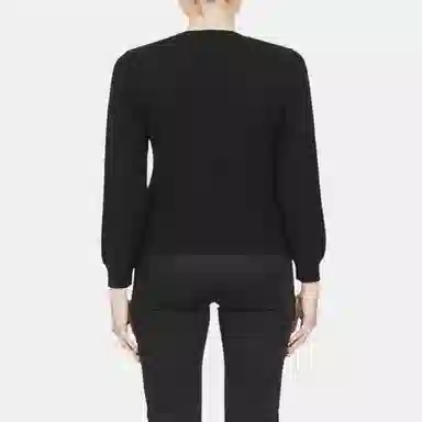 CDG Play Heart Logo Knit Sweater Black V