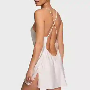 Victoria's Secret Satin Open-Back Slip