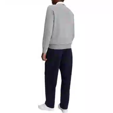 Tommy Hilfiger FW23 Solid Crewneck Sweater Sweaters Grey Heather Logo