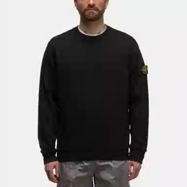 Stone Island SS24 Black Crewneck Sweatshirt