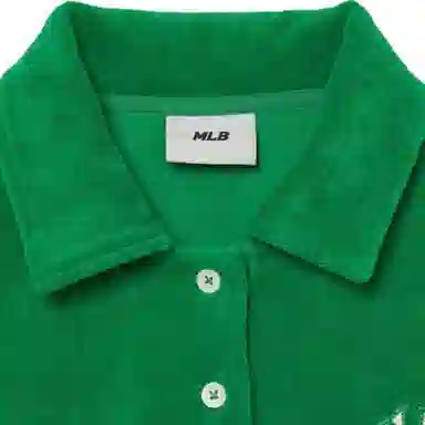 MLB Women Basic Terry Polo T-Shirts New York Yankees LogoPolo