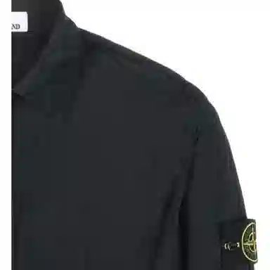 Stone Island Logo Collar Jacket Black