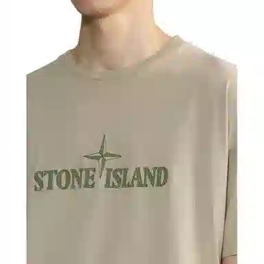 Stone Island Logo Crewneck T-Shirt Light Grey