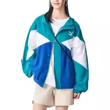 PUMA Logo Print Hoodie Jacket