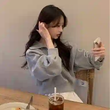 柏黛妃 翻领休闲小众小个子卫衣 女款