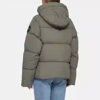 Canada Goose Logo Hoodie Jacket Women Gray