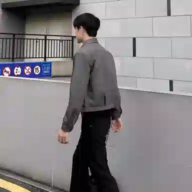 布客行 美式复古高街垫肩廓形翻领纯色高级感透气商务休闲开衫行政夹克 男女同款