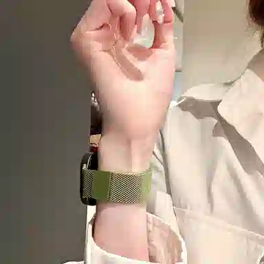 拓玛斯 华为适用 手表表带 不锈钢材质 一体米兰尼斯磁吸百搭  夏天必备男女通用