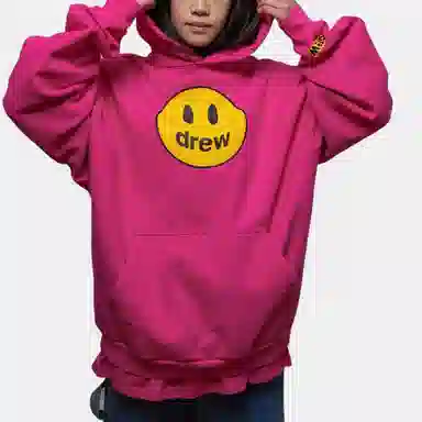 Drew House Mascot Hoodie Magenta Logo