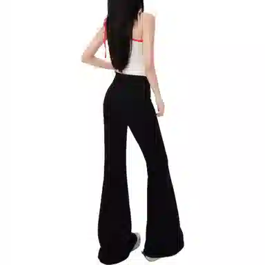 欧迪芬 修身显瘦微喇复古高腰牛仔裤 女款