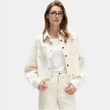 Valeria Obbaco VO Denim Jacket White