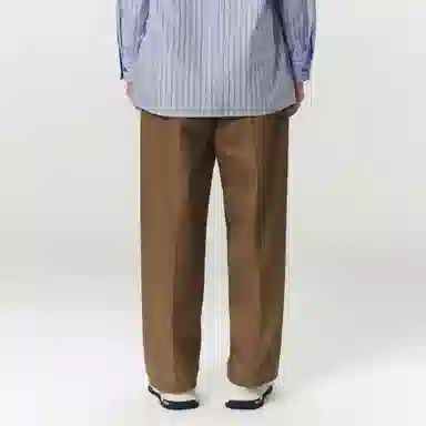 速写 纯色中腰宽松阔腿休闲裤 男款