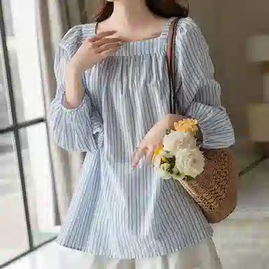 【dme】 气质时尚休闲高级感长袖衬衫 女款 浅蓝色