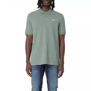 HUGO BOSS Logo Print Polo Shirt Light Green