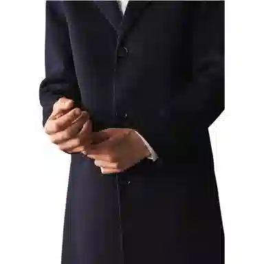 H&M Single-Breasted Coat Blue