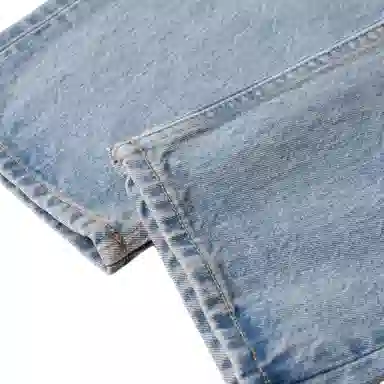 Louis Vuitton SS25 Embroidered Logo Jeans Blue
