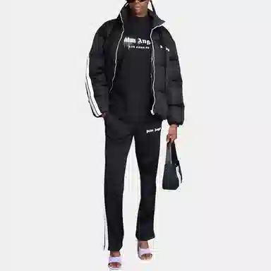 Palm Angels FW22 Logo Stripe Jacket Black