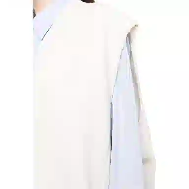 MM6 Maison Margiela V-Neck Sleeveless Sweater White