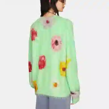 Acne Studios Fluffy Jumper Green
