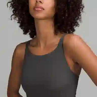 lululemon SS23 Ribbed Back-Twist Sports Bra Graphite Grey