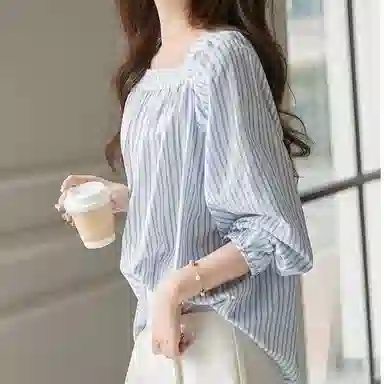 【dme】 气质时尚休闲高级感长袖衬衫 女款 浅蓝色